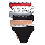 Hanes Originals Women's Underwear Hi-Leg Pack, Stretch-Cotton Hi-Leg Panties, Basic Assorted Colors, 6-Pack