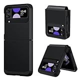 DUEDUE Design for Samsung Galaxy Z Flip 4 Case with Hinge Protection, Heavy Duty Shockproof Anti Scratch Cover Full Body Protective Phone Case for Samsung Z Flip 4 5G 6.7" Case, Black