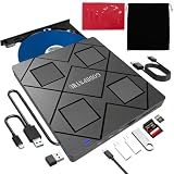 GODBPNYMU 8-in-1 External Blu-ray Drive, USB-C Hub & Card Reader for Laptop
