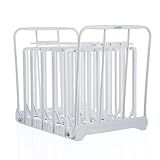 LIPAVI N10X Sous Vide Rack with Anti Float - fits LIPAVI C10 and other 12qt containers - Adjustable, Collapsible, Ensures Even Warming - White Polycarbonate, Stainless steel weights