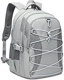 BLUEFAIRY Middle High School Backpack for Boys Girls Large Bookbag with Laptop Compartment Back to School Book Bags for Teens Teenagers Mochilas Escolares para Niños Niñas (Light Gray/Gray, Solid)