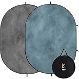 Kate Collapsible Backdrop Pop-up Photo Backdrops Folded Grey Teal for Photography, for Video, for Broadcast, 5x6.5ft