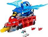 Hot Wheels City Toy Car Track Set, Ultimate Dual Dragon Transporter & 2 Die-Cast Cars, Large-Scale Dragon & Detachable Dragon, Stores 20+ Vehicles