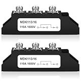 Yexiya MDK 110A (100A)-16 Solar Diode, DC Blocking Unidirectional in-line Anti Reverse Diode Peak Voltage 1600V Use Voltage Range: AC - 400VAC DC3-1000VDC, Include:12VDC 24VDC (2 Pcs)