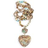 Yomisa Long Necklace for Women Trendy, Beige, 35inch