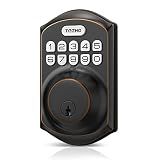 TEEHO TE001 Keyless Entry Deadbolt with Keypad for Front Door, Bronze