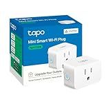 TP-Link Tapo Matter Compatible Smart Plug Mini, Compact Design, 15A/1800W Max, Super Easy Setup, Works with Apple Home, Alexa & Google Home, UL Certified, 2.4G Wi-Fi Only, White, Tapo P125M