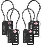 LUGGEX 4 Pack TSA Locks for Luggage, Luggage Locks TSA Approved