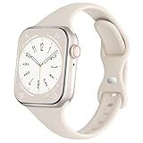 DYKEISS Sport Slim Silicone Band Compatible for Apple Watch Band 38mm 42mm 40mm 44mm 41mm 45mm 49mm, Thin Soft Narrow Replacement Strap Wristband for iWatch Ultra Series 8/7/SE/6/5/4/3/2/1 Women Men