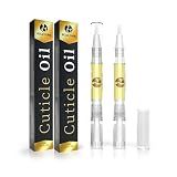 2-Pack Cuticle Oil Pen with Vitamin E – Nail & Cuticle Moisturizing Oil – Mess-Free Brush Pen for Dry Cuticles & Nails – Manicure & Pedicure Nail Care
