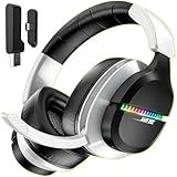 Buwnia WF18 Wireless Gaming Headset, Up to 100H Battery, 2.4GHz & Bluetooth 5.3, 7.1 Surround Sound for FPS, Battle Royale & Sports Games for ps5, PC, Switch, Mobile