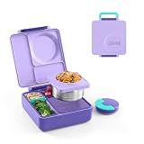 Omie OmieBox Kids Insulated Leakproof Bento Lunch Box with Food Jar (Purple Plum)