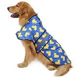 HDE Dog Raincoat with Hood & Leash Hole S-XL Dog Rain Jacket Ducks L