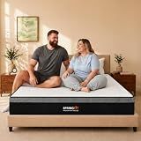 Springfit 500 lbs Supporting Heavy Duty Mattress for Big and Tall People, 10 Inch Queen Size Hybrid Mattress, Reinforced Coil System, Pressure Relief, Fiberglass-Free, CertiPUR-US Mattress in a Box