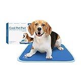 The Green Pet Shop Cool Pet Pad - Small, Blue - Self-Cooling, Pressure Activated Mat for Dogs & Cats from 9-20 lbs - Non-Toxic Gel, No Water Needed