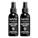 NYX PROFESSIONAL MAKEUP Makeup Setting Spray - Matte Finish, Long-Lasting Face Mist for up to 16HR Wear, Vegan Formula (Pack of 2)