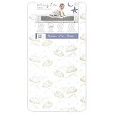Dream On Me Twilight 5” 2-in-1 Breathable Spring Coil Crib and Toddler Bed Mattress Firm, Plush with Reversible Design I Greenguard Gold and JPMA Certified, White