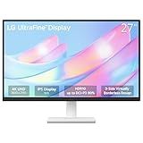 LG 27US500-W Ultrafine Monitor 27-Inch 4K UHD (3840x2160) HDR10 IPS Borderless Design Reader Mode Flicker Safe Switch App HDMI DisplayPort - White
