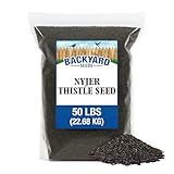 CountryMax Nyjer Thistle Seed for Finches 50lbs - Premium Nyjer Bird Seed for Outside Feeders, Large Bulk Bag of Wild Bird Food