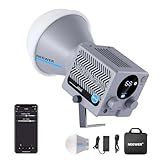 NEEWER HS60B Mini Video Light with App Control, 60W Handheld Portable Bi Color COB LED Continuous Output Lighting with 35000lux/1m 2700-6500K 0-100% PWM Dimming CRI/TLCI 97+ 12 Scenes USB Type C