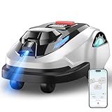 YARDCARE N1600 PRO Wireless Robot Lawn Mower, RTK+Vision Navigation, 0.4 Acre Coverage, APP Smart Control, Multi-Zone Mowing, Ordered Cutting Path, Smart Robot Lawn Mower for Yards