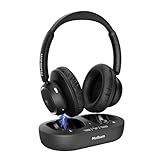 Mutbam Wireless Headphones for TV & Seniors - Bluetooth 5.2, 65hrs Battery, Effortless Charging & Tidy Storage with Included Charging Base, No Delay, for Elderly/Parents