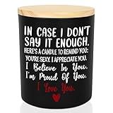 TEEZWONDER Anniversary Wedding Gifts for Women Men - Long Lasting Vanilla Lavender Candle 10 Oz - Birthday Romantic Gifts for Him Her, Girlfriend Boyfriend Birthday Gift Ideas, Gift for Husband Wife