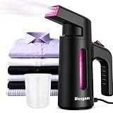 Blesgam Travel Steamer for Clothes, Dual-Row Steam, 25g/min Steam,Clothes Steamer Handheld,180ml Large Capacity,Fast 40s Heat-up Portable Steamer,700W Clothing Steamer For All Fabrics,120V Only(GY168)