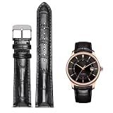 Nizonlaie Watch Bands Quick Release Genuine Leather Strap Alligator Grain Calfskin Watch Business Casual Universal Straps Wides 12mm 14mm 15mm 16mm 17mm 18mm 19mm 20mm 21mm 22mm 24mm for Men Women