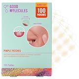 Good Molecules Pimple Patches for Face, 100 Pack – Ultra-Thin Hydrocolloid Patches, Invisible Under Makeup, Conceals Blemishes, Blackheads & Zits, Suitable for Acne-Prone Skin