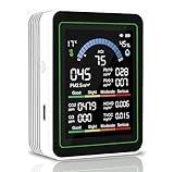 10 in 1 Smart Air Quality Monitor Indoor,Carbon Monoxide Detectors,Co2 Detector,Professional Air Quality Test Kit with CO2 | CO | TVOC | HCHO | Temp | AQI | PM2.5 | PM0.3 | PM10