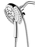 Shower Head with Handheld High Pressure: INAVAMZ Hand Held Shower Head & Rain Shower Head 2-IN-1 Shower Head with 59" Rotatable Stainless Steel Hose, Shower Trim Systems