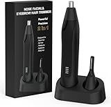 Setonia Nose Hair Trimmers for Men,Rechargeable Eyebrow Trimmer 2 in 1 Painless Multifunctional Ear and Nose Hair Trimmer with Dual Edge Blades Portable Design (Black)