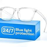 Gaoye Transparent, Clear Blue Light Glasses for Computer & Gaming - Anti UV Ray Lenses, Scratch-Resistant & Comfort Fit