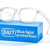 Gaoye Transparent, Clear Blue Light Glasses for Computer & Gaming - Anti UV Ray Lenses, Scratch-Resistant & Comfort Fit