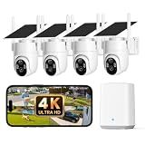 ELYSOO 4K Solar Security Cameras Wireless Outdoor Home System, 4-Cam Kit