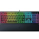 Razer Ornata V3 Gaming Keyboard: Low Profile Keys - Mecha Membrane Switches - UV Coated Keycaps - Backlit Media Keys - 10 Zone RGB Lighting - Spill Resistant - Magnetic Wrist Wrest Snap Tap