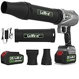Cordless Leaf Blower and Snow Blower, 800,000 RPM High Power Handheld Blower with 4.0Ah Battery & Charger, Variable Speed Lightweight 2-in-1 for Yard, Lawn, Patio, Deck Clearing, Gray