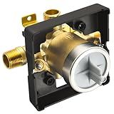 RJDIBAN Shower Valve for Delta R10000-UNWSHF, 3 Port 1/2 Inch Connection 1-Pack, R10000 Valve Kit Compatible with Delta MultiChoice 13 14 17 17T Shower Trim, High Flow Brass Construction With Stops