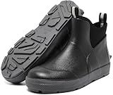 CKWLXQY Men's Deck Boots, Waterproof Ankle Rain Boots with Anti-Slip Traction, Rubber Garden & Fishing Boots for Boating, Camping, Farming & Outdoor Work