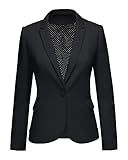 LookbookStore Blazer Jackets for Women Casual Blazers for Women Fashion 2025 Black Jacket Suit Notched Lapel Work Office Blazer Jacket Suit 2025 Office Clothes Size Medium Size 8 10