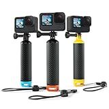 Sametop Floating Handle Grip Floaty Stick Waterproof Handler Accessory Compatible with GoPro Hero 13, 12, 11, 10, 9, 8, 7, 6, 5, 4, Session, 3+, 3, Hero(2018), Max, DJI Osmo Action Cameras (Orange)