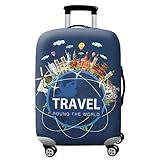 WUJIAONIAO Travel Luggage Cover Baggage Suitcase Cover Protector Skins 18-32 Inch (A9 TRAVEL, S (for 18-20 inch luggage))