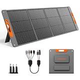 200W Portable Solar Panel for Power Station, 24% High Efficiency ETFE Foldable Solar Panel Charger, QC3.0, Type-C 60W, MC4 Output, IP65 Waterproof, for Outdoor Camping, RV, Emergency Power Supply