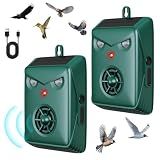 Solar Bird Repellent Devices with Motion Sensor for Outdoor Use, 2 Pack