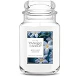 Yankee Candle Midnight Jasmine, Scented Candle, 22oz Large Jar with up to 150 Hour Burn Time, Giftable