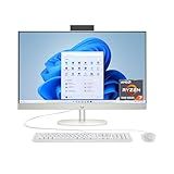 HP 27 inch All-in-One Desktop PC, FHD Display, AMD Ryzen 7 7730U, 32 GB RAM, 1 TB SSD, AMD Radeon Graphics, Windows 11 Home, 27-cr0012 (2024)
