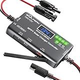 SOLPERK 10A 12V MPPT Solar Charge Controller with LCD Display, Intelligent Solar Panel Controller Portable Solar Panel Regulator for Gel AGM Lead-Acid Lithium LiFePO4 Battery