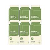 ESW Beauty Avocado Banana Milk - Hydrating Plant-Based Milk Face Mask (6-Pack) - Moisturizing with Avocado & Banana for Dry, Sensitive & Combination Skin - Deep Hydration & Suppleness