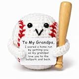 YACO STORE Grandpa Gifts for Father Day, Birthday Gifts for Grandpa, Positive Handmade Crochet from Granddaughter and Grandson